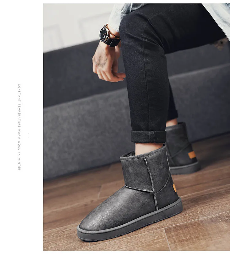 Bota Masculina/Новое поступление года; мужские ботинки на меху; теплая зимняя мужская рабочая обувь; модная обувь на резиновой подошве; размеры 39-45