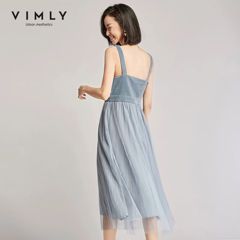 Женский комплект из 2 предметов Vimly Элегантный квадратный вырез Сетчатое платье