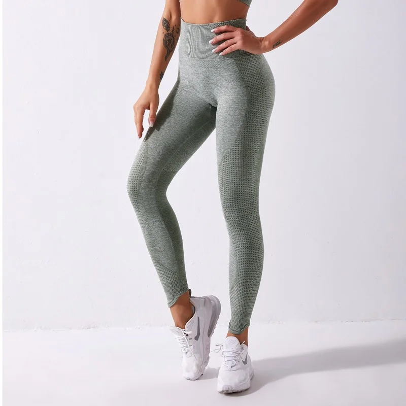 

2021 Seamless Sports Yoga Fitness Pants New Waist Zipper High Quality Fitness Pants Ladies Yoga Suit