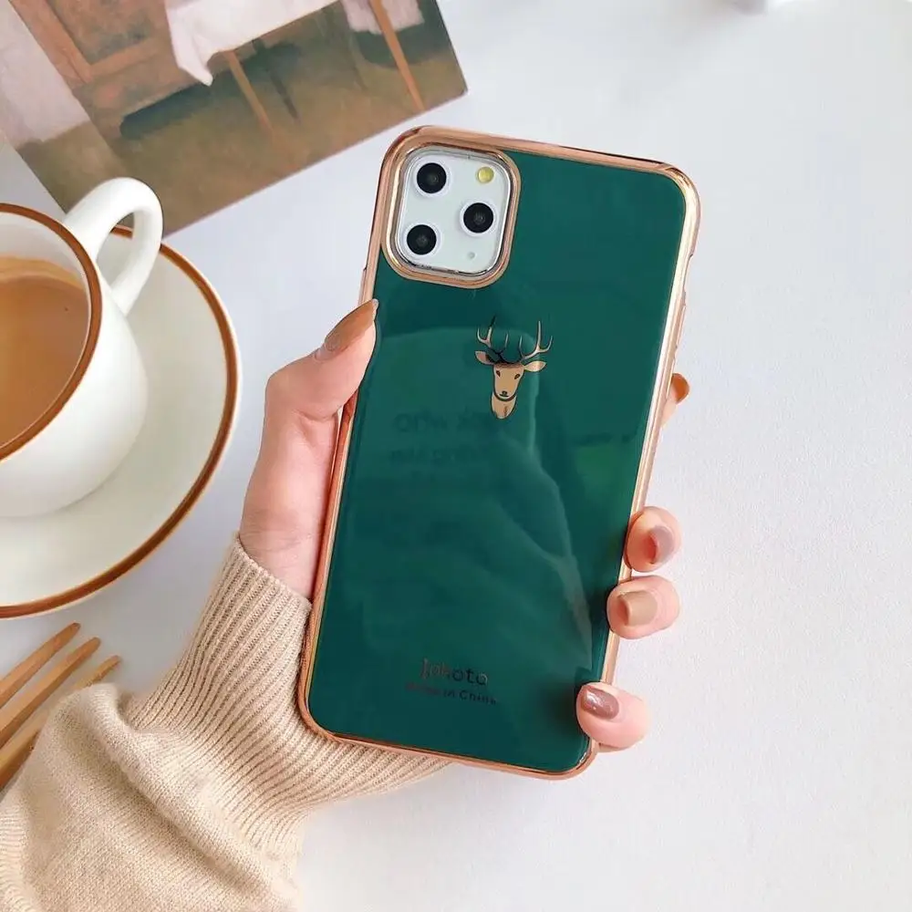 Модный простой чехол для телефона с изображением лося Apple iPhone 11 pro max X XS Max XR 8 7 6s 6 Plus