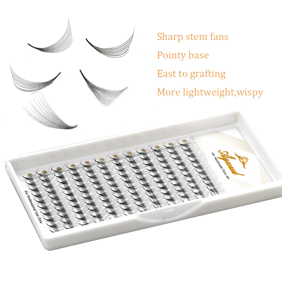 Новинка острые готовые ресницы AGUUD с остроконечным стержнем тонкие узкие для