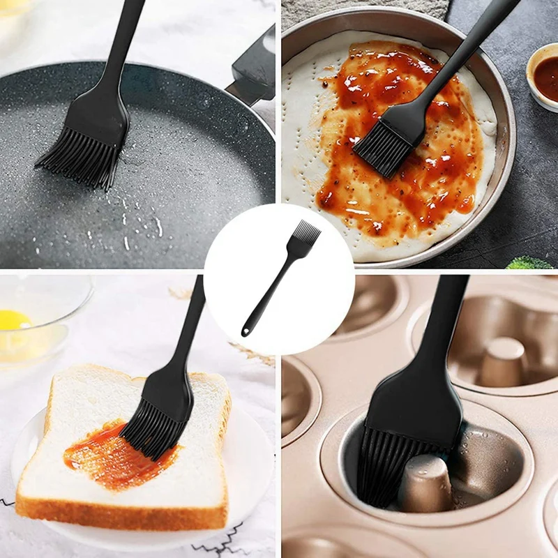 

3 Pack Stainless Steel Whisk Set 8+10+12inch,Wire Whisk for Cooking,Blending,Whisking,with Silicone Spatula&Brush