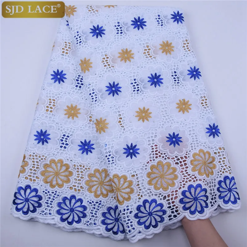 Кружево SJD высококачественное африканская кружевная ткань со стразами