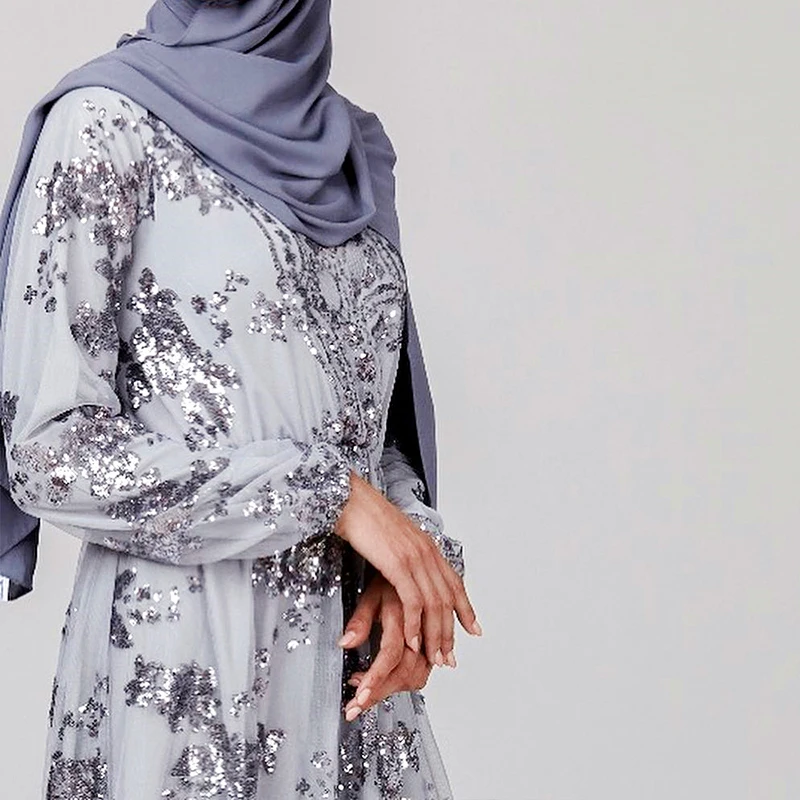 Sequin abaya Дубай турецкие платья мусульманское платье Абая для женщин хиджаб платье кафтан Турция Исламская одежда Кафтан Maroc Omani