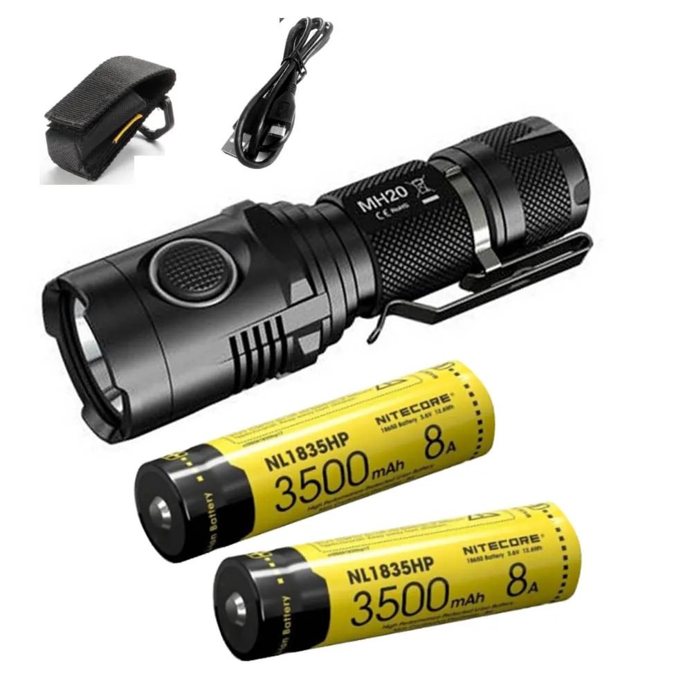 NITECORE MH20 Micro usb зарядка вспышка CREE XM L2 U2 Макс 1000 люмен луч бросок 220 м Спорт на