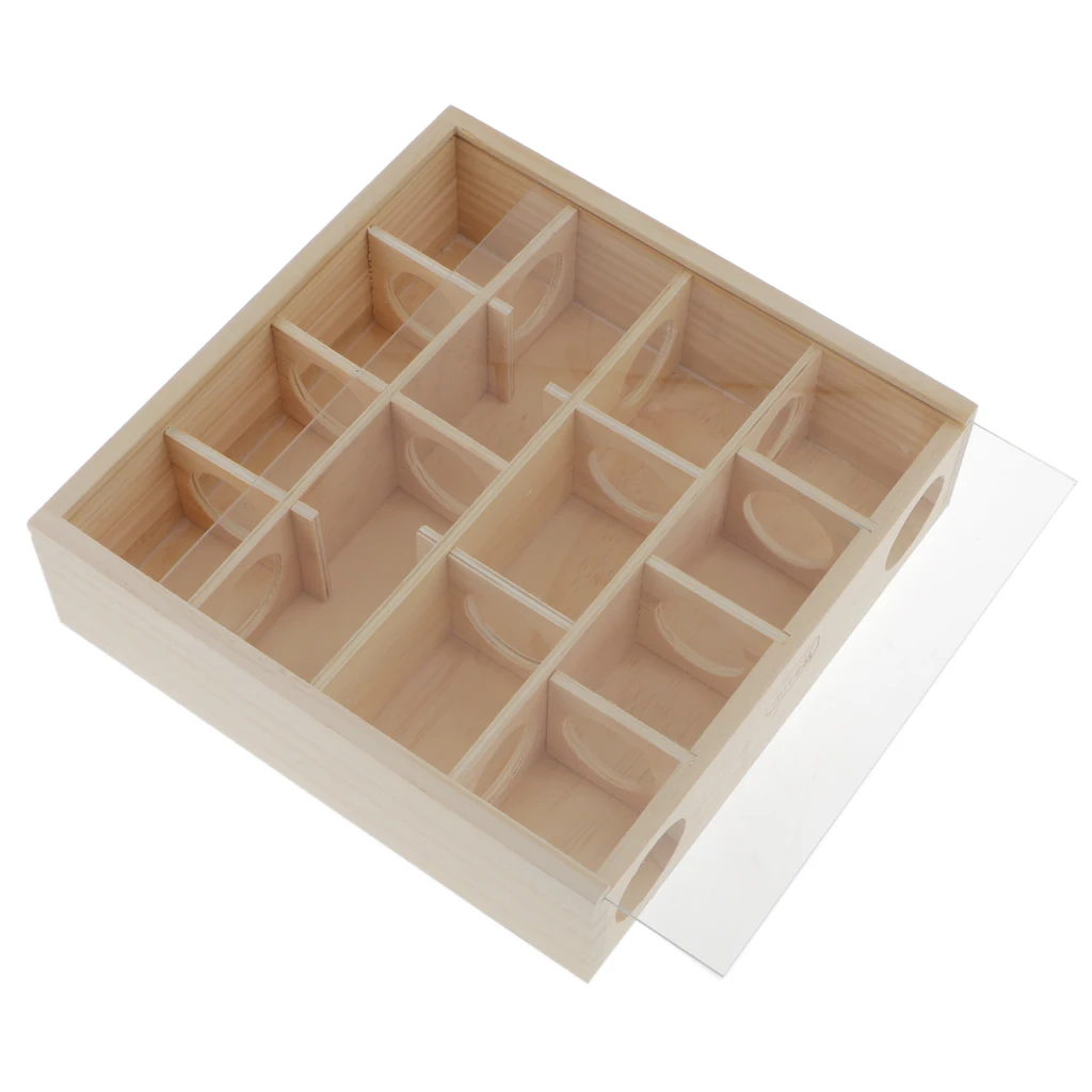 

Natural Wood Maze Tunnel Toy for Pet Dwarf Hamster Gerbil Rat Mouse Small Animal House Cage House Toy