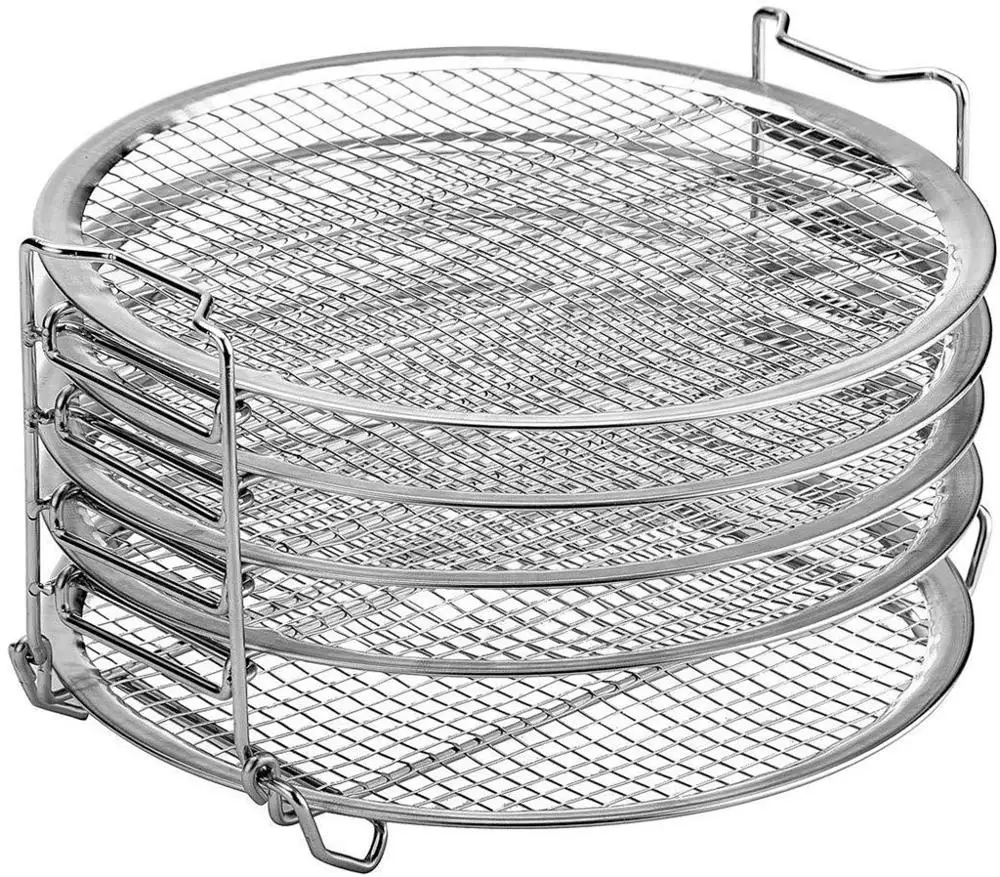 

Grill Stand Air Fryer with Five Stackable Layers Food Grade Stainless Steel Dehydrator Rack Accessoriesjavascript: