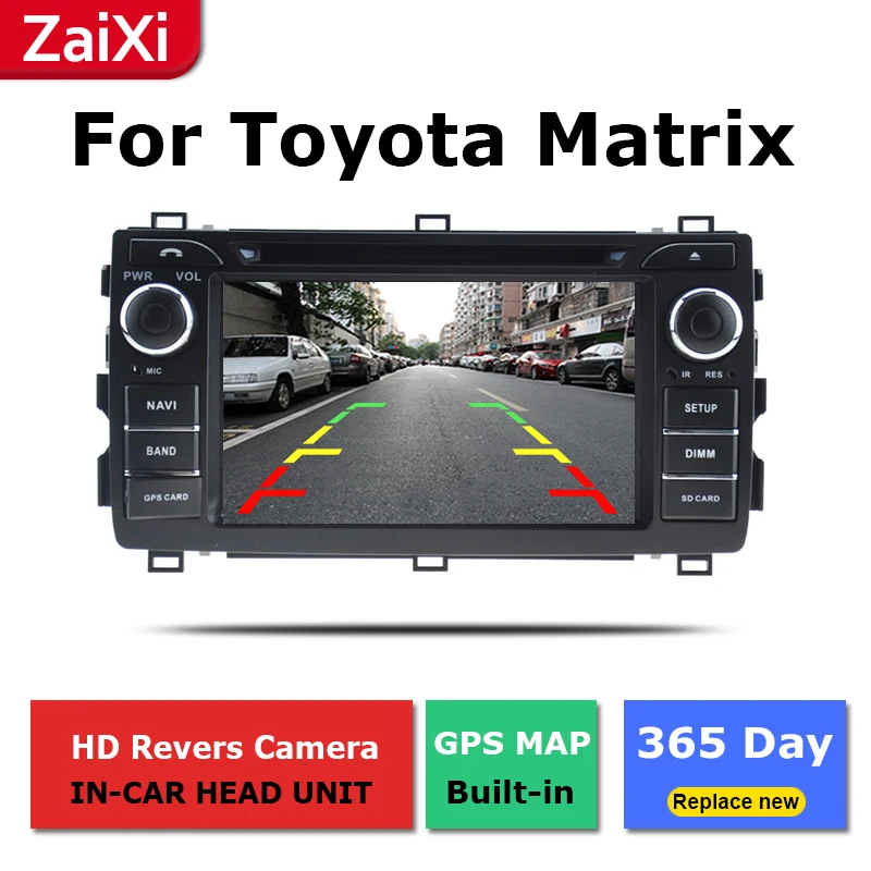 ZaiXi android автомобильный dvd gps мультимедийный плеер для Toyota Matrix 2002 ~ 2014 Навигатор