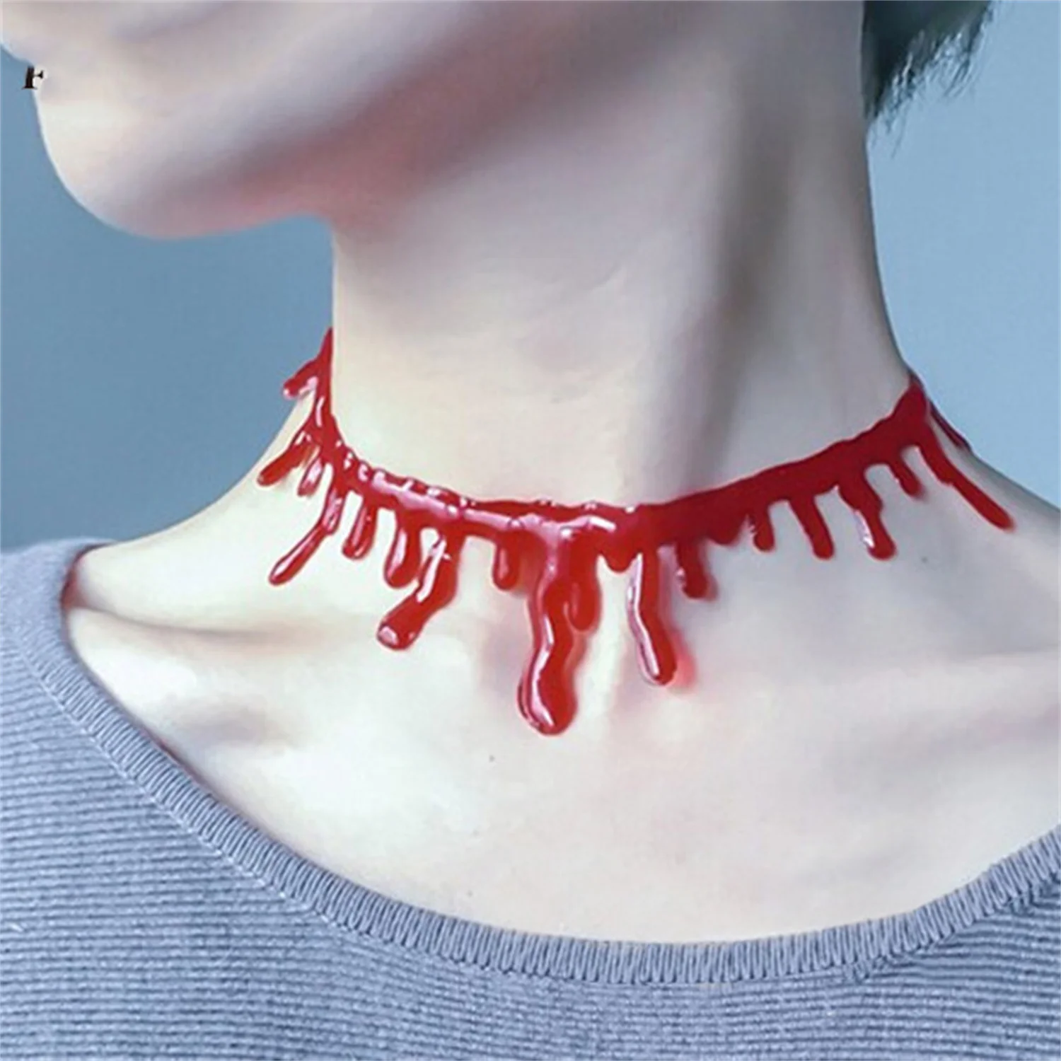 Новинка 2021 модное ожерелье-чокер на Хэллоуин с красной кровью для женщин