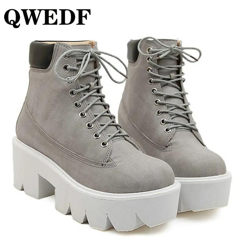 

Fashion autumn and winter thick-soled women's shoes Korean style wild slope with solid color casual sports women's boots FD-76