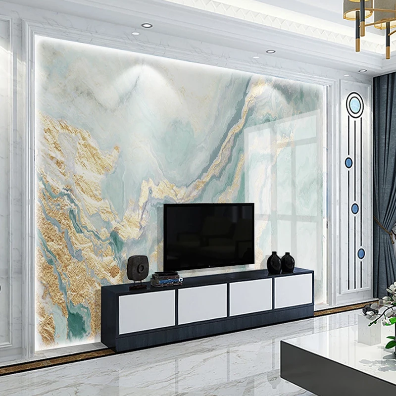 Настенные обои на заказ современный светильник роскошный позолоченный