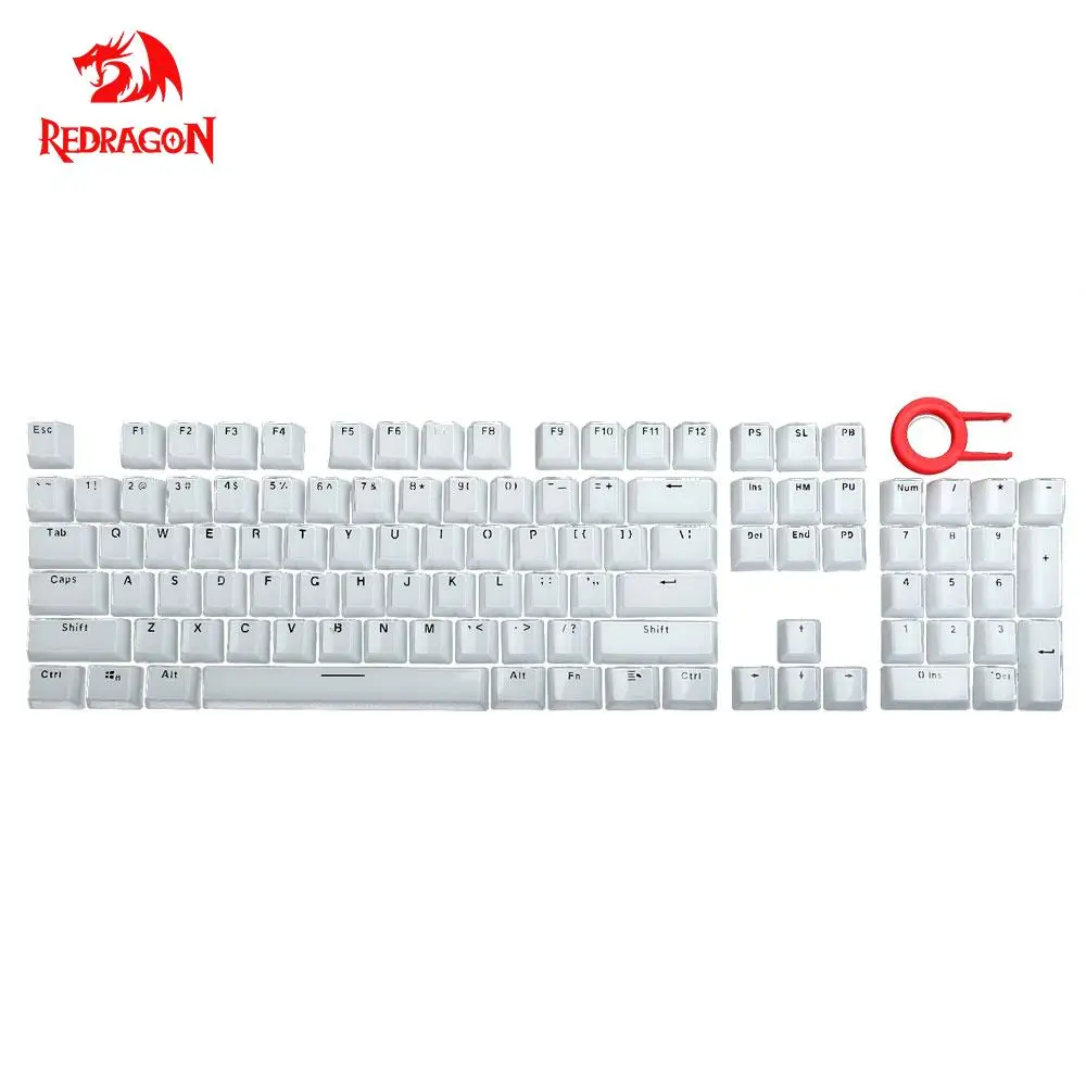 Хрустальные механические колпачки для клавиатуры REDRAGON 104 для стиля Cherry MX, включая колпачки для кнопок, английская и английская - изображение