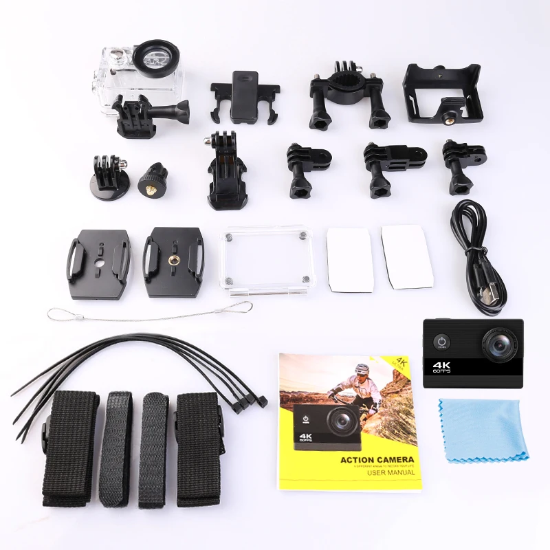 Экшн-камера Go pro Ultra 4 K/60FPS камера WiFi Спортивная экшн-видеокамера s 170D Подводная Водонепроницаемая камера 2,4 пульт дистанционного управления