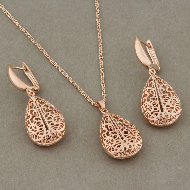 Большие серьги в форме капли воды 2022 трендовые полые из розового золота 585 пробы и