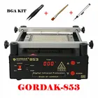 Инфракрасная станция предварительного нагрева Gordak 853, бессвинцовая станция предварительного нагрева для ремонта BGA с комплектом аксессуаров BGA