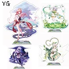 Аниме Genshin ударная фигурка Hutao Raiden Shogun Kazuha Yoimiya акриловая модель на подставке Plate настольное украшение стоячий знак Поклонники подарки Лидер продаж