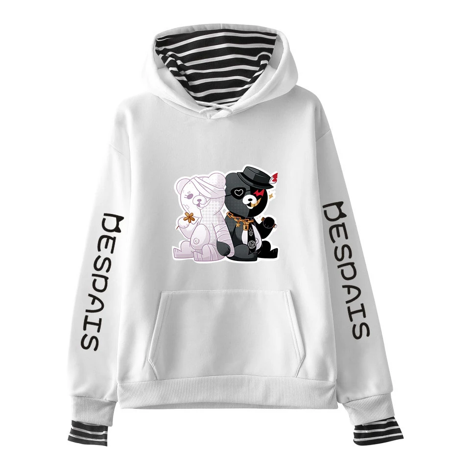 

Dangan Ronpa Fake Two Pieces in Sweatshirt Popular Casual Pullover 2019 New Streetwear Casual Harajuku Hoodies
