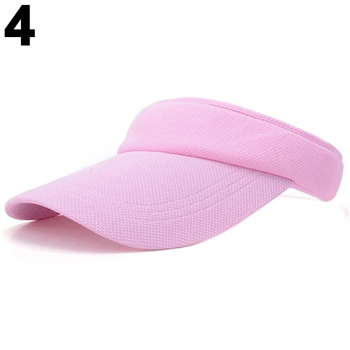 

Women Adjustable Sunhat Plain Sports Mesh Visor Cap Tennis Golf Beach Hat