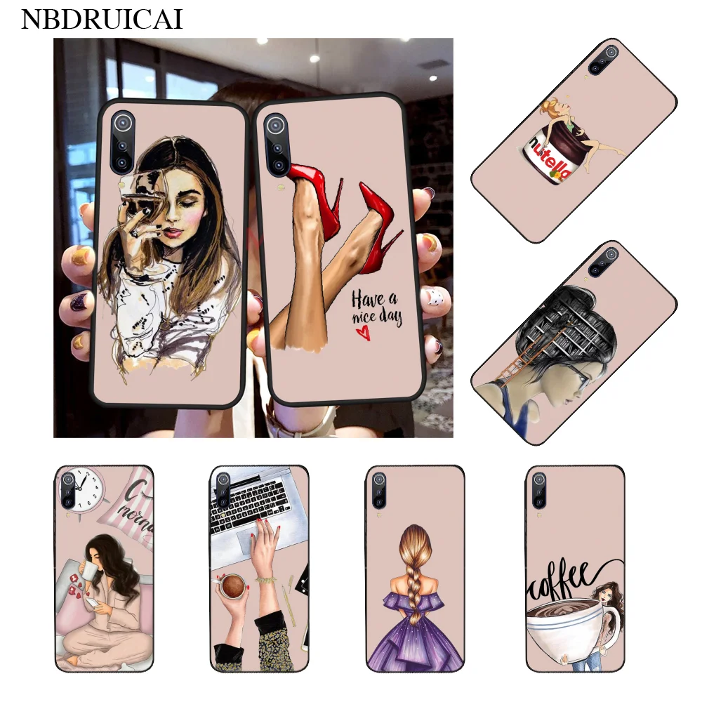 NBDRUICAI Рождественский чехол для телефона принцессы девушки женщины босса Кофе