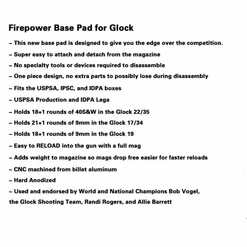 SINAIRSOFT Тактический Ipsc кобура журналы база Pad комплект для GLOCK USPA IPSC IDPA CS страйкбол Спорт CNC механической обработке