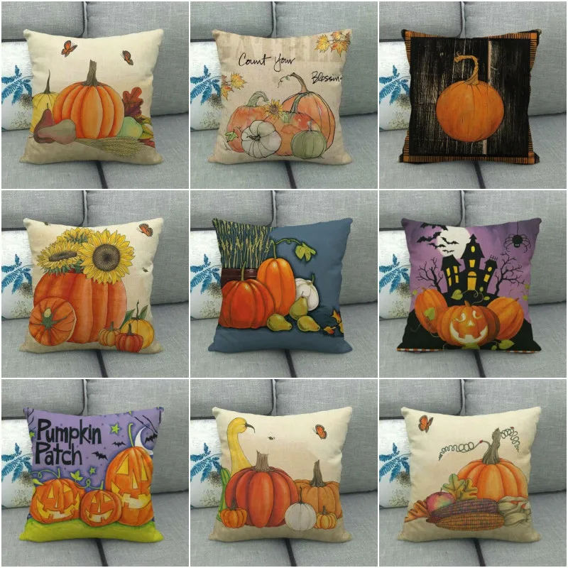 Искусственная Подушка Чехол Осенняя Тыква диванная для дивана домашней кровати