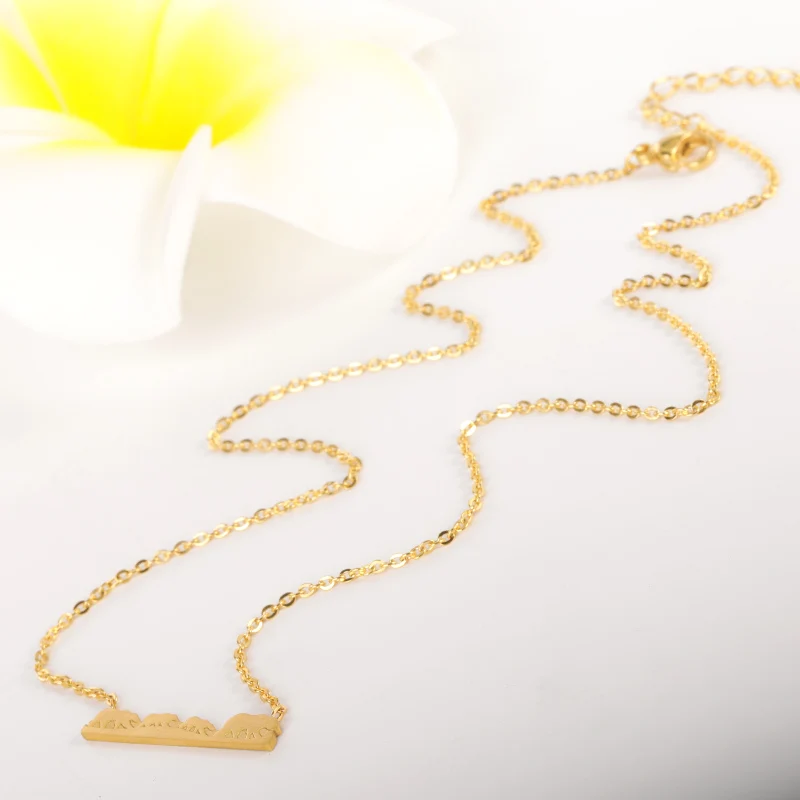 Hollow Moon Phase Pendant Necklace Gold Color Stainless Steel Chain Long Bar Collier Femme Lunar Talisman Witchcraft Jewelry | Украшения и