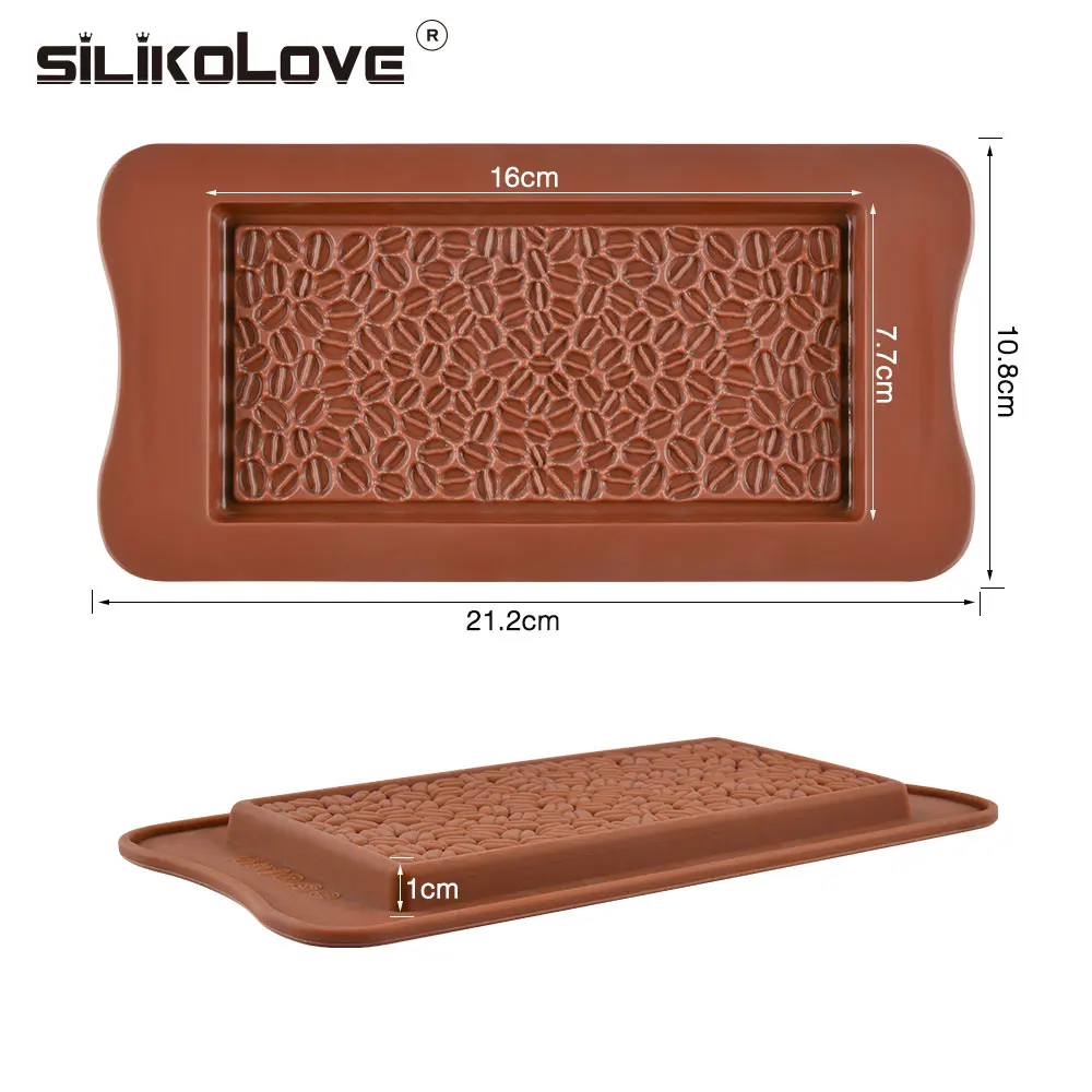 Силиконовая форма для шоколада SILIKOLOVE в кофейных зернах пирожных конфет выпечки 3D