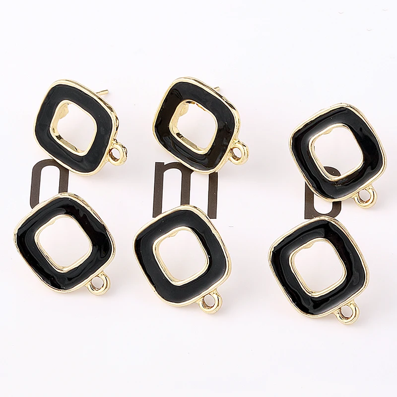 4 шт./лот компоненты для ювелирных изделий черная фурнитура висячие серьги