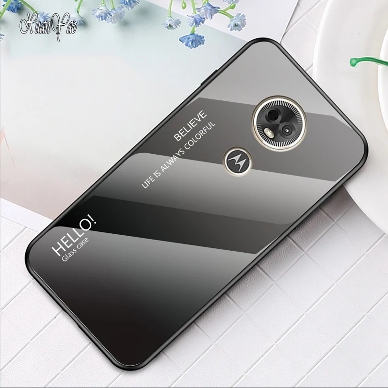 Чехлы для телефонов XUANYAO Moto E5 G5S G6 G8 Plus E6 Play стеклянная задняя крышка Motorola