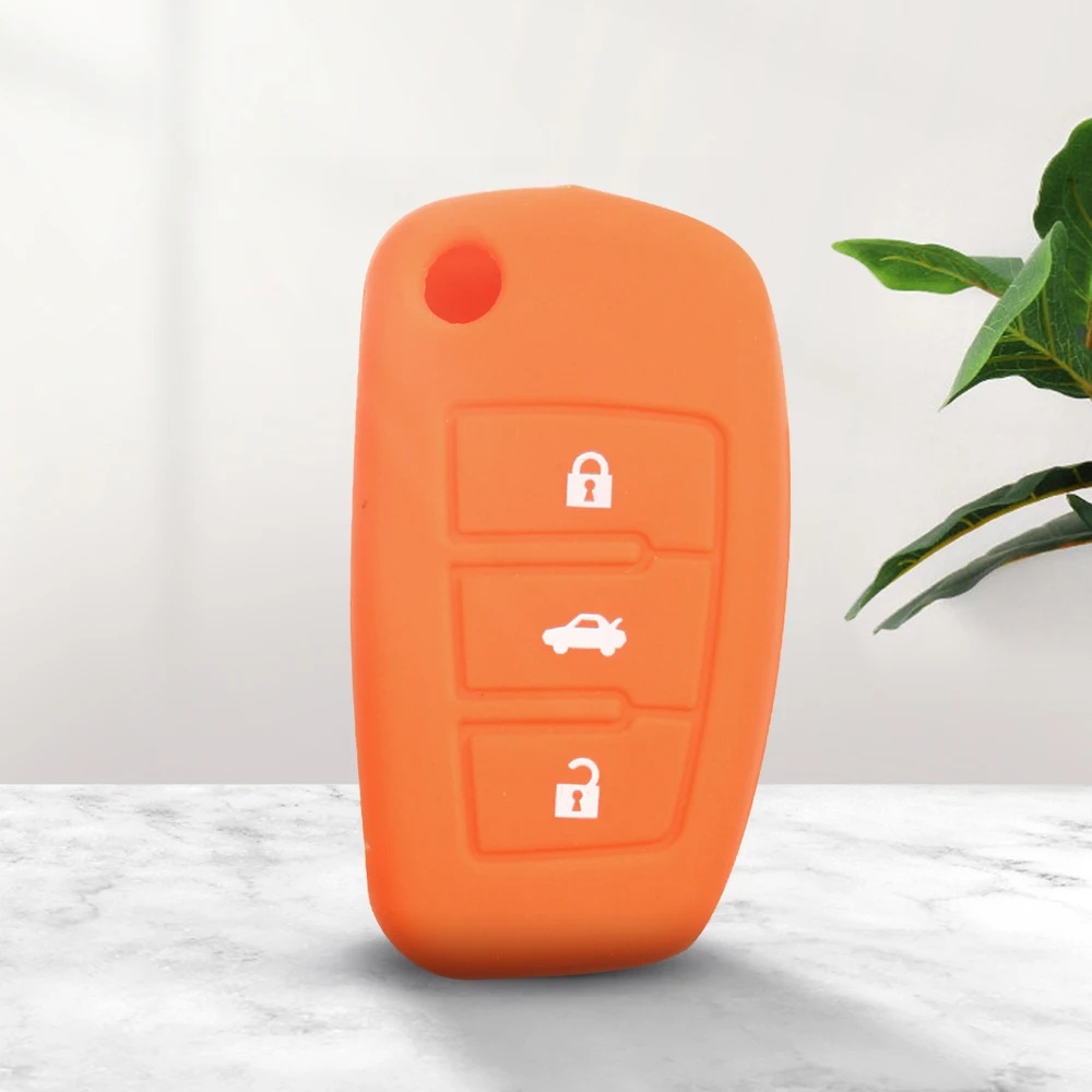 Складной силиконовый чехол KEYYOU с 3 кнопками для Audi A3 A4 A6 A8 TT|key fob holder|fob coversilicone key |