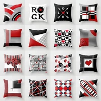 18 red pillow case bedroom living room car seat sofa soft cushion cover modern fashion home decorative pillowcases