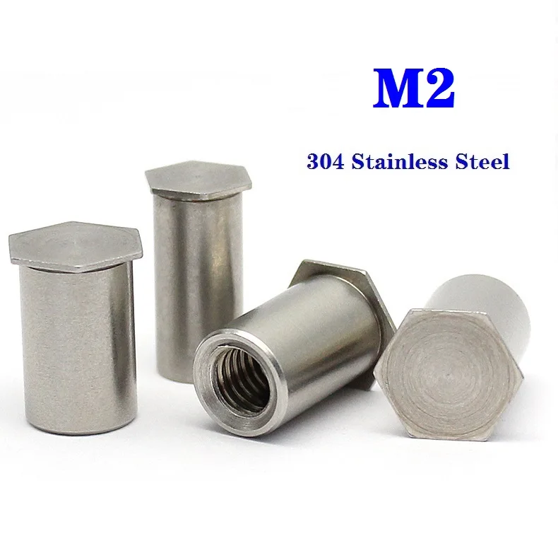 500 шт. ослепительные заклепочные гайки из нержавеющей стали диаметром 304 дюйма 4 2