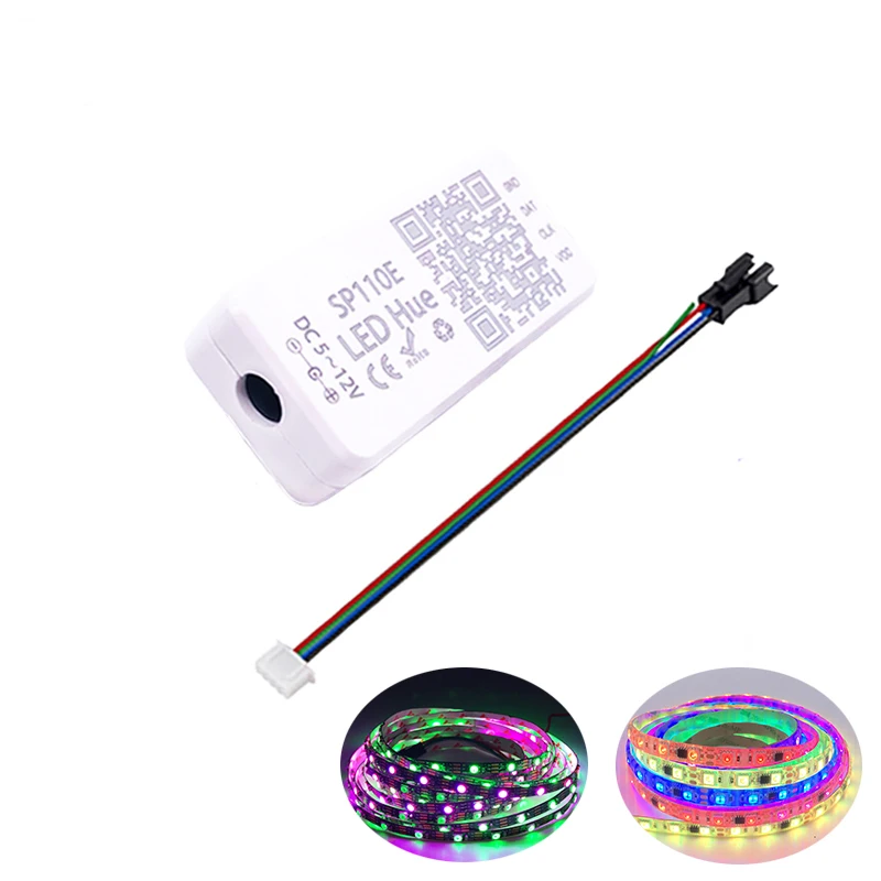 SP110E Мини Bluetooth Управление Для WS2812B WS2811Addressable умная Светодиодная лента лампа с