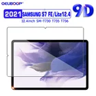 9D плёнка из закалённого стекла для 2021 Samsung Tab S7 FE 5G 12,4 T730 Защитная пленка для экрана для Samsung Galaxy tab S7 Lite 12,4 SM T736 T735