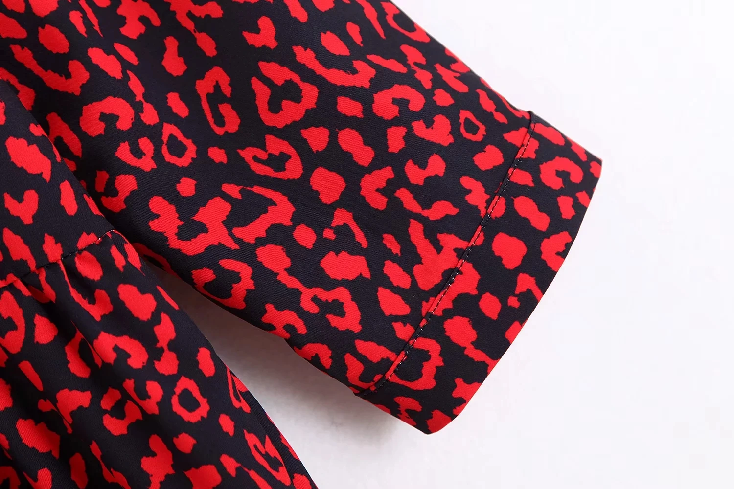 Женское винтажное платье с леопардовым принтом boho красное плиссированное