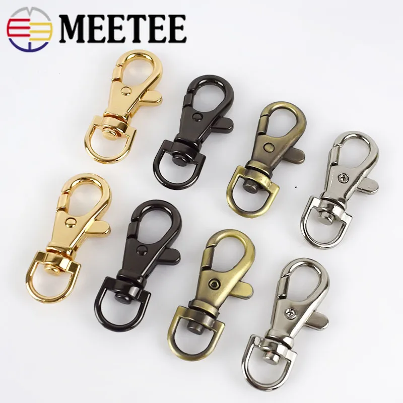 Meetee 10 шт. 10/13 мм металлическая пряжка для ключей застежка карабин в упаковке