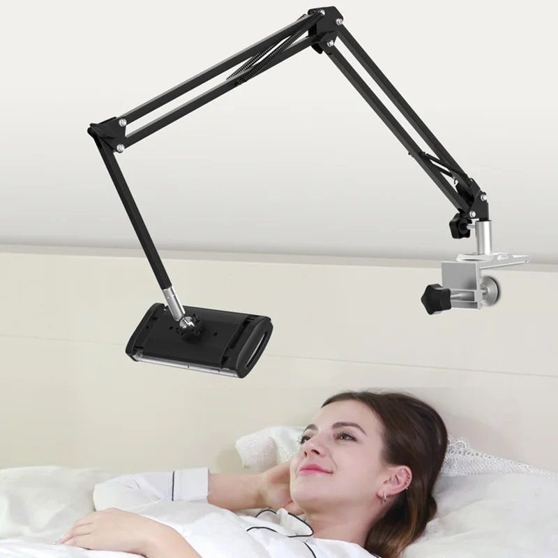 

360 Rotating Adjustable Tablet Phone Holder Stand For IPAD Air Pro 5-12.9 Inch Cell Phone Bed Desktop Mount for iphone Samsung