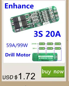 4S 14,8 в/16,8 в 20A пиковая литий-ионная BMS PCM плата защиты батареи bms pcm для литиевых LicoO2 Limn2O4 18650 li батарея