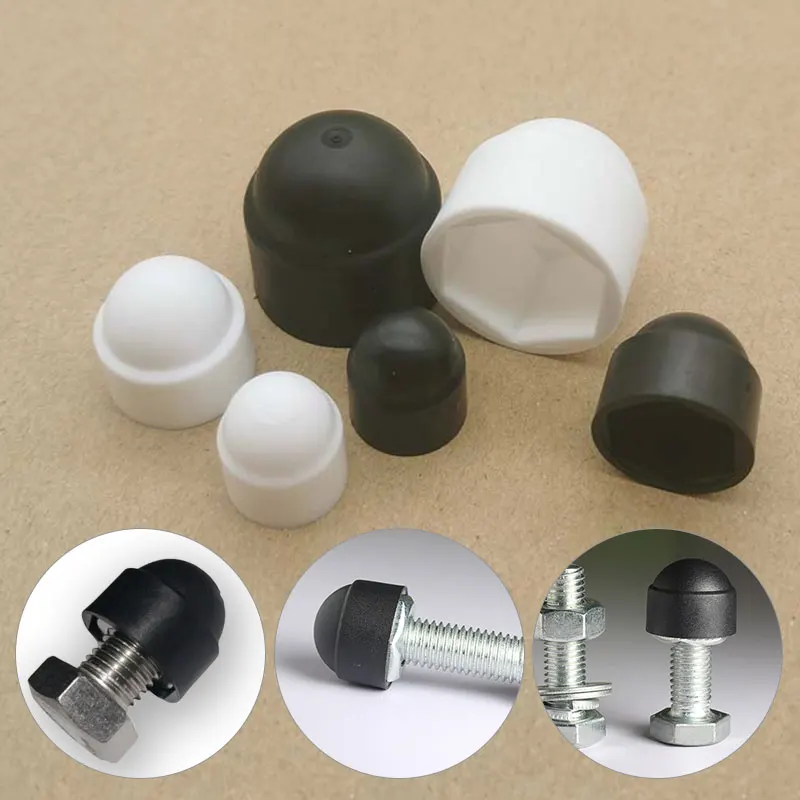 10Pcs Hexagon Plastic M5 M6 M8 M10 M12 Nut Dome Protection Screw Caps Covers Exposed Protect Supplies Against Weathering - купить по