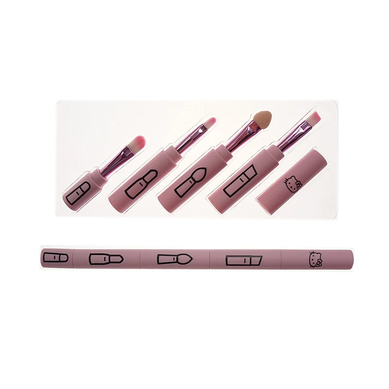 Тёмно розовый hello может подсоединиться глаз или надписью mini Кисточки для макияжа