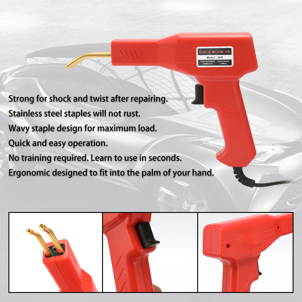 50W/70W Hot Staplers Plastics Welding Machine Welder Garage Tools Staple PVC Repairing Stapler Tool | Инструменты