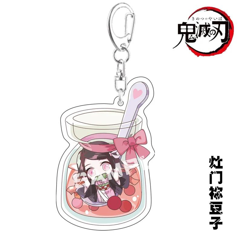 

Anime Demon Slayer Student Backpack Key Chains Brinco Blade Of Ghost Keyring Kamado Tanjirou Men'Swomen's Gift Pendant Keychain