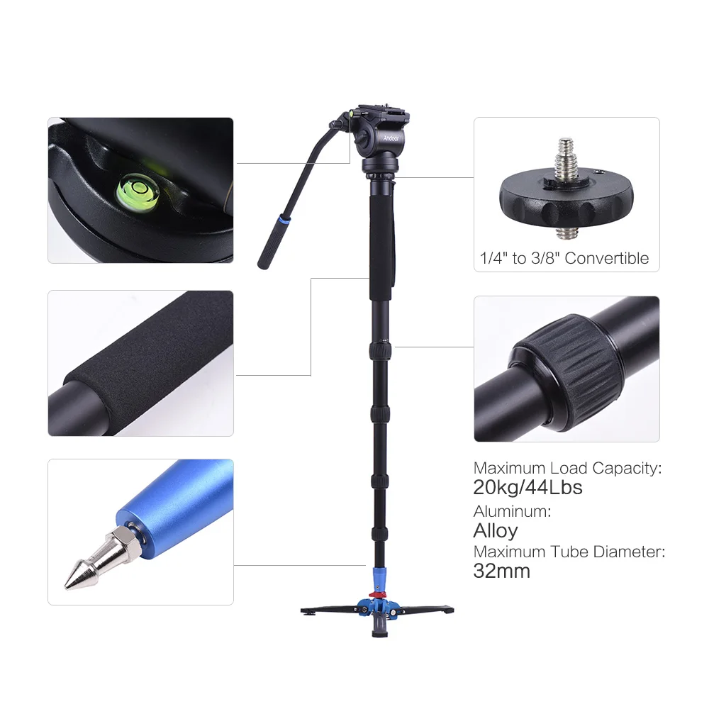 Andoer 172 см/67 7 &quotПрофессиональный штатив для камеры монопод Unipod Stand w/жидкость