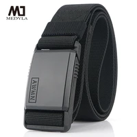 medyla new nylon belt metal magnetic buckle adjustable belts for men military combat elastic belts high quality wear resistant