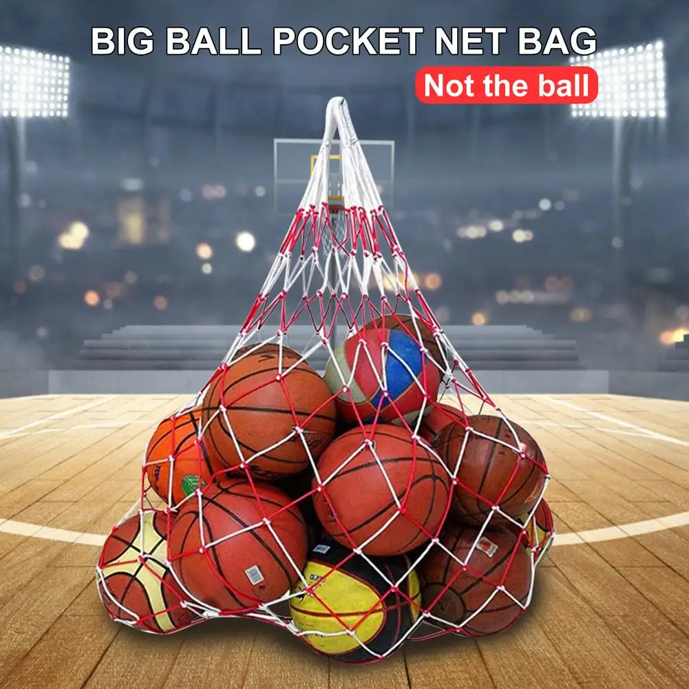 

1.2/1.5m Outdoor Sporting Basketball Net 10-19 Balls Carry Net Bag Sports Portable Equipment Soccer Ball Volleyball Ball Net Bag