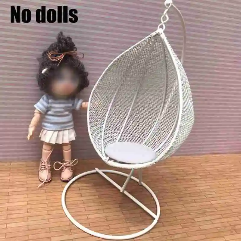 

Dollhouse Miniature Furniture Swing Chair Hammock Mini Cushion Decoration Chair Accessories Rocking 1:12 Dollhouse H1J1
