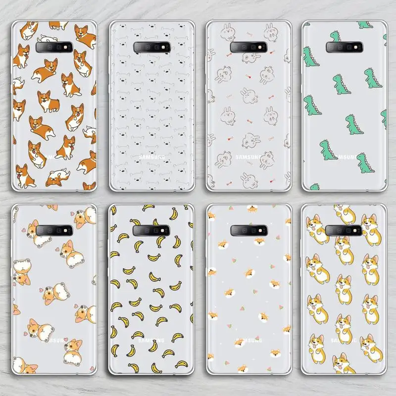 

animal cute dog bee dinosaur Phone Case Transparent for Samsung A71 S9 10 20 HUAWEI p30 40 honor 10i 8x xiaomi note 8 Pro 10t 11