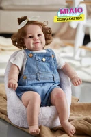 60cm huge size maddie baby reborn toddler popular girl doll with rooted brown hair soft cuddle body high quality doll