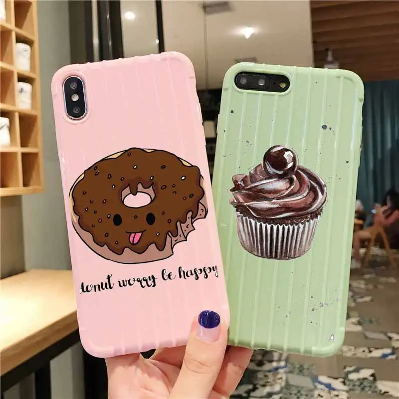 Милый чемодан на колесиках для шоколада текстурный чехол телефона IPhone 11 Pro Max X XS MAX
