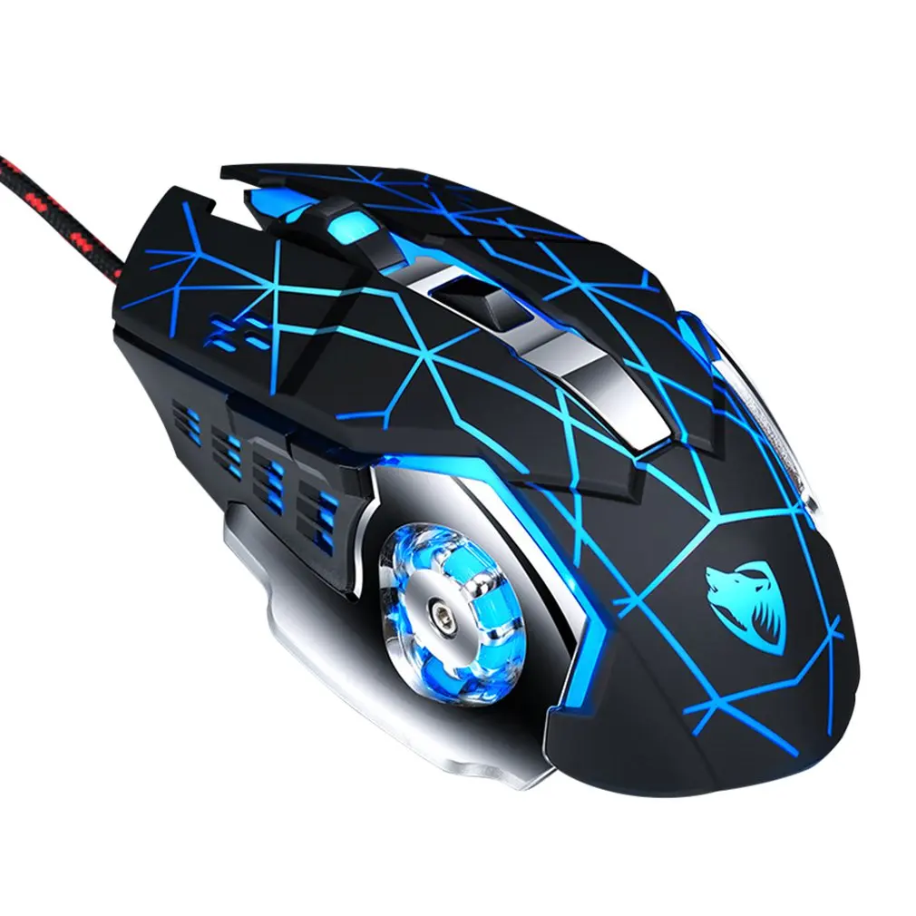 Ray Wolf V6 Wrangler Механическая игровая проводная мышь Esports компьютерная Интернет-кафе электронная Спортивная Игровая Usb мышь - Цвет: with sound